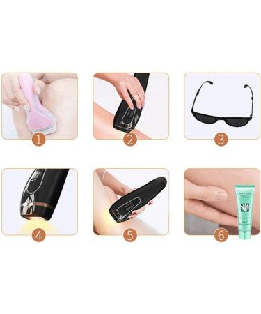 IPL Hair Removal Laser Device - 999 999 Light Impulses | Pain-Free Permanent Hair Removal for Men & Women | Home Use for Body & Face (Black) - Buy Online on GoSupps.com