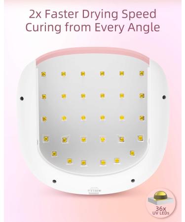 Buy SUNUV 48W LED Nail Lamp - UV Nail Dryer with Timer & LCD Display for Home & Salon - Perfect Valentine's Day Gift for Women - Sun4s Pink - Buy Online on GoSupps.com