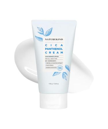 NATUREKIND Cica Panthenol Cream 50 000ppm Panthenol Centella Asiatica & Hyaluronic Acid Barrier Repair Moisturizer for Dry Sensitive Skin Korean Skincare 150g 5.29 oz.