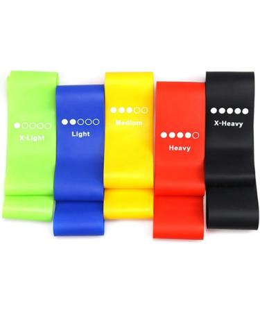 5Pcs Workout Rings Band Resistance Band Legs And Butt Hip Circles Resistance Band Nonslip Resistance Rings Exercise Band - Buy Online on GoSupps.com