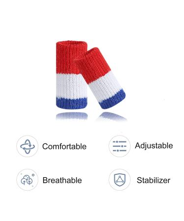 20-Piece Finger Protection Bandage Set | Stretchy Covers for Arthritis Injury & Sports | Red & White - Buy Online on GoSupps.com