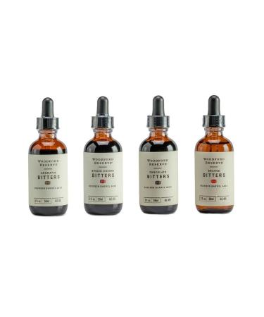 Bourbon Bitters Bundle: Woodford Reserve Aromatic, Spiced Cherry, Orange, and Chocolate Cocktail Bitters - 2 oz Each (Original Version) 2 Fl Oz (Pack of 4)