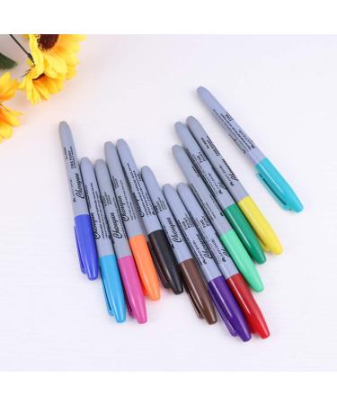 Healifty 12PCS Temporary Tattoo Marker Set - Waterproof Tattoo Pen & Stencil Paper - 12 Colors for Beginners - Buy Online on GoSupps.com