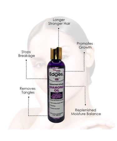 Hicks Edges Natural Hair & Scalp Diamond Oil | Breakage Prevention & Itch Relief | Long-Lasting Shine Hair Treatment - Shop Internationally - Buy Online on GoSupps.com