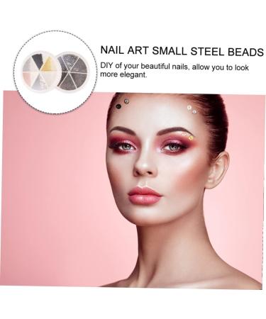 Healeved 4 Sets Mini Nail Beads Nail Art Craft Nail Jewels Glitter Nail Ornaments 3D Manicure Decals Nail Art Accessory Nails Art Rhinestones Nail Art Charms Fingernail Charms Assorted - Buy Online on GoSupps.com