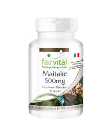 Fairvital | Maitake 500mg VEGAN - Highly dosed - 90 capsules - mushroom powder