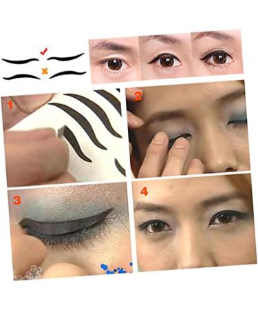 BIUDECO 240 Pairs Eye Make-up Stickers Temporary Liner Eyeshadow Double Eyelid Tape Eyeliner Sticker Black - Buy Online on GoSupps.com