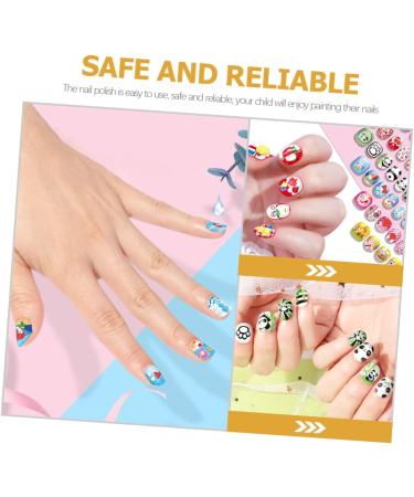 FOMIYES 1 Set Children's Nail Art Toys Nail Polish Kit Makeup for Kids Nails Diy Activity Kit Kids Nail Tip Fake Nails for Kids Children Nail Art Kit Plastic Accessories Toddler Flash - Buy Online on GoSupps.com