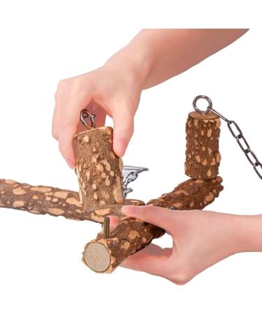 Bird Toys Wooden Perch For Large Birds Natural Wood Parrot Swing Chew Toy Easy To Install For African Greys Mini Macaws Bird Chew Toys Wood For Cockatiels Parakeets Lovebirds Conure Parrots - Buy Online on GoSupps.com