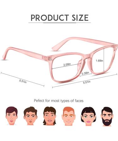 COOLOO Blue Light Blocking Gaming Glasses - Anti Glare, Headache Relief, Lightweight Fashion 06-pink - Buy Online on GoSupps.com