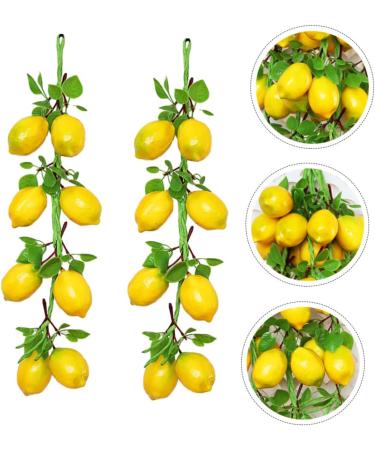 HOMSFOU 8 Bunches Imitation Lemon Skewers Lemons Lemon Decor Play Kitchen Mini Artificial Plants Play Vegetables Toy Simulation Decorative Fruit Lemon Tree Decor Fake Fruit Foam Girl - Buy Online on GoSupps.com