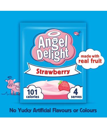 Angel Delight Smooth & Creamy Strawberry Dessert Mix 600g - Pack of 1 - Buy Online on GoSupps.com