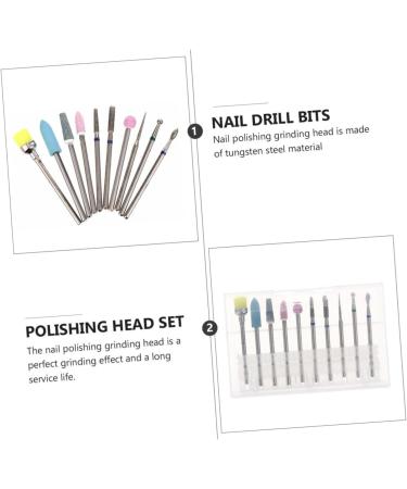 minkissy Nail Polisher Professional Nail Drill Remove Nail Bits Nail Drill Manicure Head Carbide Nail Drill Bit Nail Drill Bits Drill for Nails Professional To Rotate Acrylic Metal Ceramics - Buy Online on GoSupps.com