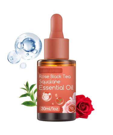 Squalane Rose Oil for Face Squalane Facial Oils for Face Anti Aging Reduce Wrinkles and Fine Lines Firming Skin Deep Hydration Increase Skin Elasticity Hydrating Face Oil for Women