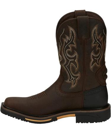 Justin Men's Waterproof Western Work Boot Soft Toe - Distressed Brown - Size 11 - Buy Online on GoSupps.com