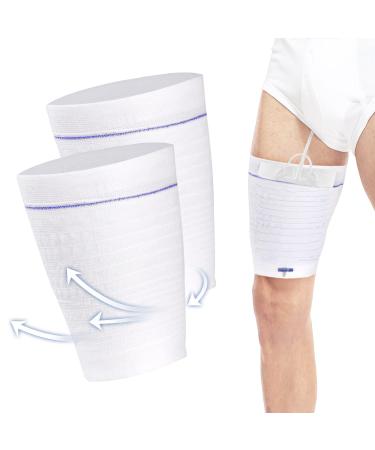 CARER SPARK Catheter Leg Bag Washable & Reusable Catheter Leg Bag Holder Convenient Comfort Elastane Stitched Wrapped Urine Bag Designed for The Incontinent 2pcs m 2