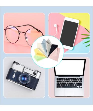 Yoezuo 7-Pack Microfiber Glasses Cleaning Cloth - 18x15cm - Soft Towels for Glasses Screens Tablets Phones & Cameras (7 Colors) - Buy Online on GoSupps.com