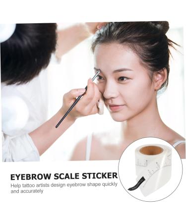 NOLITOY 2 rolls Eyebrow Scale Stencil Woman Guide Disposable Tool Adhesive White Brow Practical of 5X5.8X5.8X4.9CMx2pcs White 1x2pcs - Buy Online on GoSupps.com