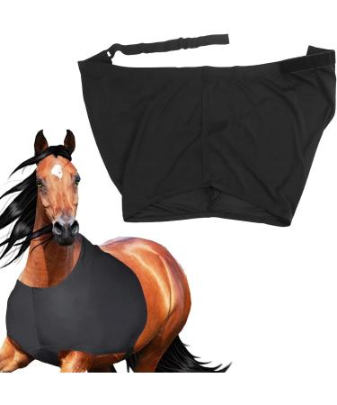 Stretch School Protection for Horses | Elastic Shoulder & Breast Protection Vest - Comfort Fit Anti-Bibs Black L - Buy Online on GoSupps.com
