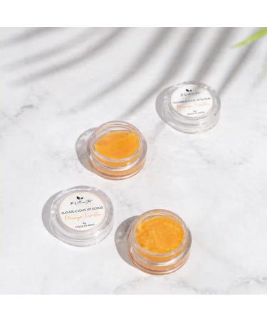 Mango Vanilla Lip Scrub | Natural Exfoliating Sugar Scrub for Smooth Soft Lips - Essential Oil - 8g | Unisex Lip Care - Buy Online on GoSupps.com