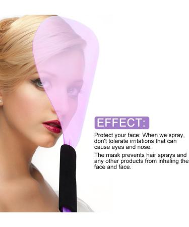 2PcsProfessional Plastic Anti-Slip Hair Salon Hairdresser Styling Mask Tools Face Shield Haircut Cover Mask Face Eyes Protector (Purple) - Buy Online on GoSupps.com
