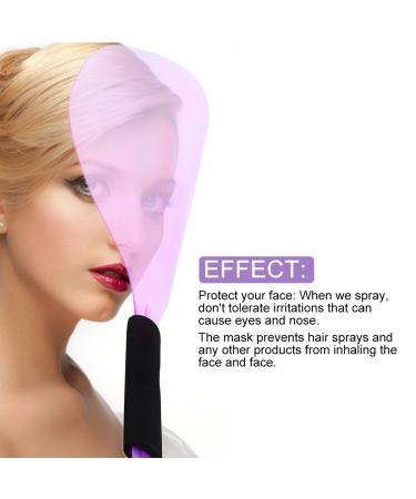 Dioche Plastic Hairspray Mask Clear Face Protector Mask with Sponge Handle Reusable Hairspray Face for Hair Salon Hairdressing Makeup () - Buy Online on GoSupps.com