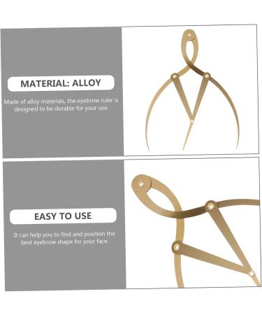 Beavorty Brow Mapping Ruler 1pc Microblading Makeup Positioning Ruler Tattooing Eyebrow Tool Mapping Measuring 1 count (Pack of 1) Golden - Buy Online on GoSupps.com