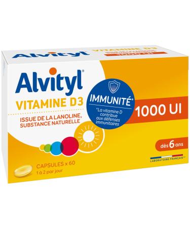 Alvityl - Vitamin D3 1000 IU - 60 Capsules - From 6 years old