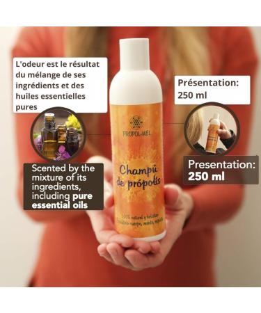 Propol-Mel - Natural Propolis Shampoo 250 ml | Neutral pH | Regenerative and Moisturizing Care | Certified Organic | Made in Spain | Softens Gives Shine and Volume | Protects the Scalp - Buy Online on GoSupps.com