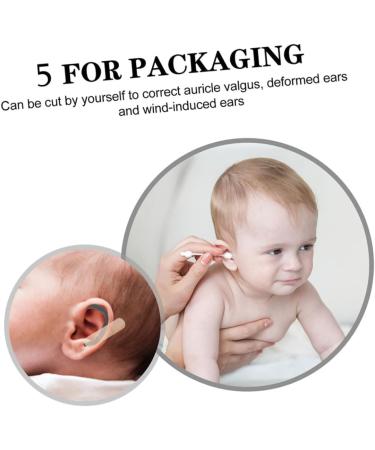SUPVOX 5 Pairs Auricle Corrector for Newborns - External Ear Aesthetic Corrector with Anti-Strangulation Silica Gel Sticker - Black Stuff Solution - Buy Online on GoSupps.com