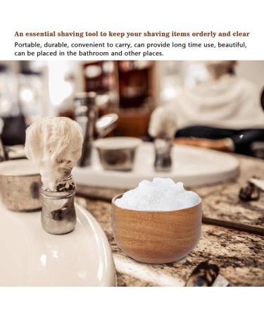 Frcolor 3-Pack Shaving Soap Bowl Set | Bamboo Storage | Light Brown Shaving Foam Shell & Brushes | Travel-Friendly 9.3x9.3x6cm - Buy Online on GoSupps.com