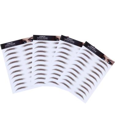 HAPINARY 8 Pcs Eyebrow Stickers Semi Permanent Eyebrows Eyebrow Shape Brown Water Transfer Paper with Soy Ink - Buy Online on GoSupps.com