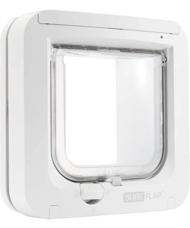 SureFlap - Sure Petcare Microchip Cat Flap, White, Scans Pet's ID on Entry, Check Your Cat's Size,Flap Opening is 4 3/4 (H) by 5 5/8 (W)