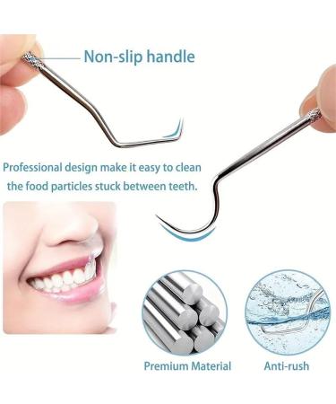 Fitspi Stainless Steel Toothpick Set - Portable & Reusable Metal Tooth Cleaners with Keychain Holder | Perfect for Camping Travel & Outdoor Adventures - 7 Pieces - Buy Online on GoSupps.com