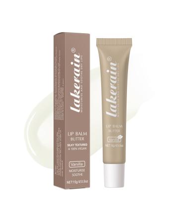 Moisturizing Lip Balm Butter for Dry Cracked Lips Day/Night Hydrating Lip Mask Ultra-Nourishing Lip Care Moisturizer for Soft Smooth and Supple Lips (Vanilla) #1 Vanilla