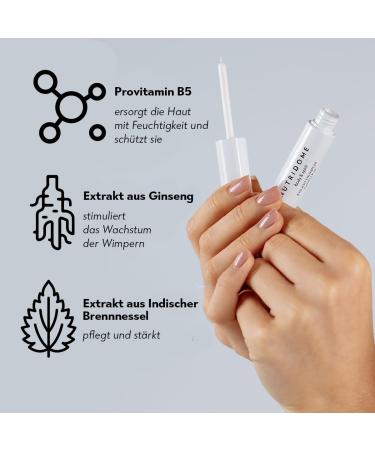 Nutridome Eyelash Serum 3ml | Fast & Strong Eyelash Growth | Natural Cosmetics for Extensions - Buy Online on GoSupps.com
