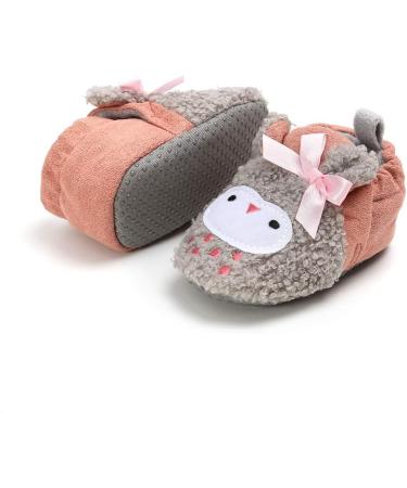 LACOFIA Baby Boys Girls Anti-Slip Soft Sole Booties 12-18 Months - Pink Owl - Buy Online on GoSupps.com