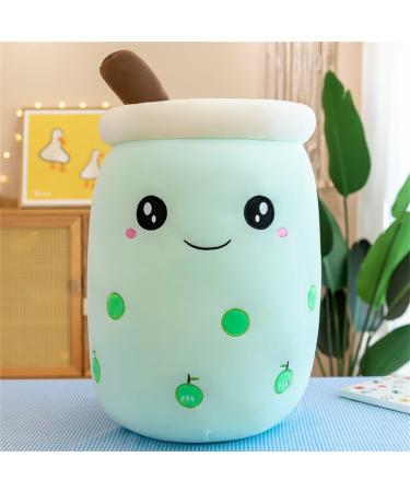 HICAS Bubble Tea Plush Pillow Boba Plushie Cartoon Plush Dolls Funny Milk Tea Soft Doll Tea Cup Cushion Bubble Tea Plush Toy Children's Toy Birthday Gift Green 1 24cm/9.45inch Green 1 24cm/9.45inch