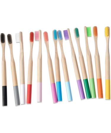 FRCOLOR 12 Pcs Bristle Toothbrush Set - Eco-Friendly Wooden Toothbrushes for Adults - International Shipping Available - Buy Online on GoSupps.com