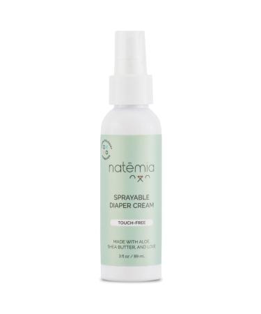 Natemia Baby Diaper Rash Spray - 25% Zinc Oxide Diaper Cream Formula Touch Free Protectant with Shea Butter Aloe Vera Jojoba Seed Oil Spray on Diaper Rash Cream Diaper Cream Spray 3 oz