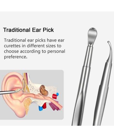 7Pcs/Set Stainless Steel Ear Wax Pickers Ear Cleaner Curette Spoon Tool Kit - Buy Online on GoSupps.com