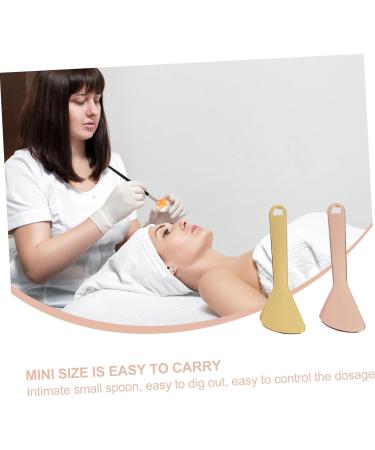  Healvian Healvian 2 Pieces Rich Spoon Makeup Kit Makeup Kit Facial Massager Eye Massager Reusable Makeup Scoop Cosmetic Mixing Spatula Face Cream Spoon Makeup Spoon Alloy Golden - Buy Online on GoSupps.com