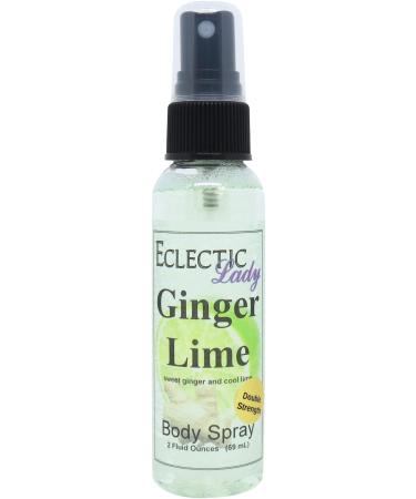 Ginger Lime Body Spray (Double Strength) 2 ounces Body Mist for Women with Clean Light & Gentle Fragrance Long Lasting Perfume with Comforting Scent for Men & Women Cologne with Soft Subtle 2 Fluid Ounces (Double Strength)