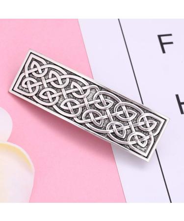 Prettyia Vintage Celtic Metal Barrette Hair Clip - Silver | Perfect for All Hair Colors | International Shipping Available - Buy Online on GoSupps.com