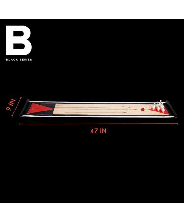 BLACK SERIES Tabletop Shuffleboard and Bowling 2 in 1 Set - Roll-Up Game Board - Buy Online on GoSupps.com