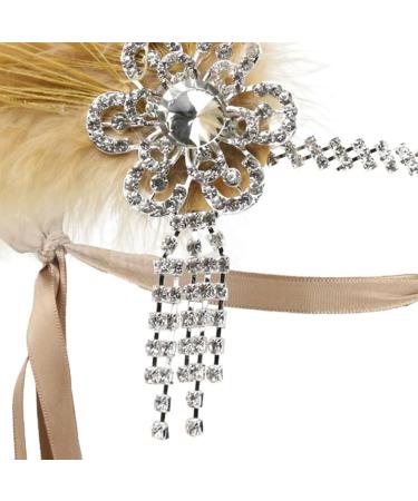 Limtula Eye-catching &Feather Hair Hoop Bohemia Style Headband Wedding Party Bride Hair Styling Photoshoots Headwear Khaki - Buy Online on GoSupps.com