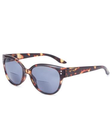 EYEGUARD Bifocal Reading Sunglasses UV400 Protection Readers for Women Comfortable Stylish Reading glasses (Tortoise +2.50) Tortoise 2.5 x