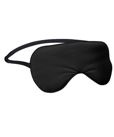 PACEARM Modal Sleep Mask Travel Eye Mask for Sleeping for Men Women Soft & Comfortable Night Eye Mask with Adjustable Strap (Black)