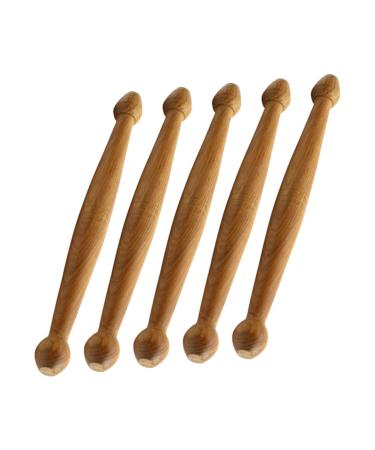 Gleavi 5st wood massage device massage roller made of wood trigger point massage devices Hand self-massage bars acupuncture massage devices full body relaxation triggers deep foot pavement wooden