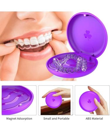 Braces Box & Dento Box - 2 pcs Splint Box for Bite Splint & Night Guard - KFO Box (Violet) | International Shipping - Buy Online on GoSupps.com